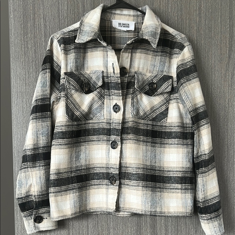 BB Dakota Plaid Button-Up Jacket